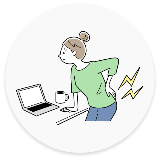 腰の痛みのイラスト